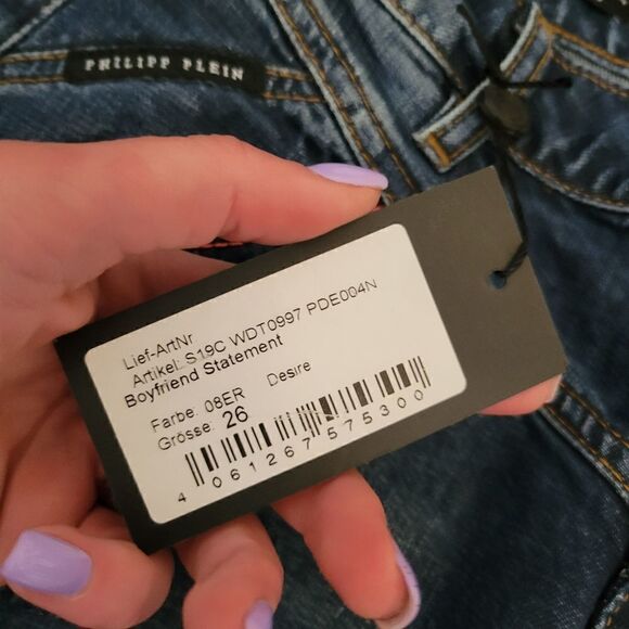 PHILIPP PLEIN straight destressed jeans 26 - Picture 10 of 14